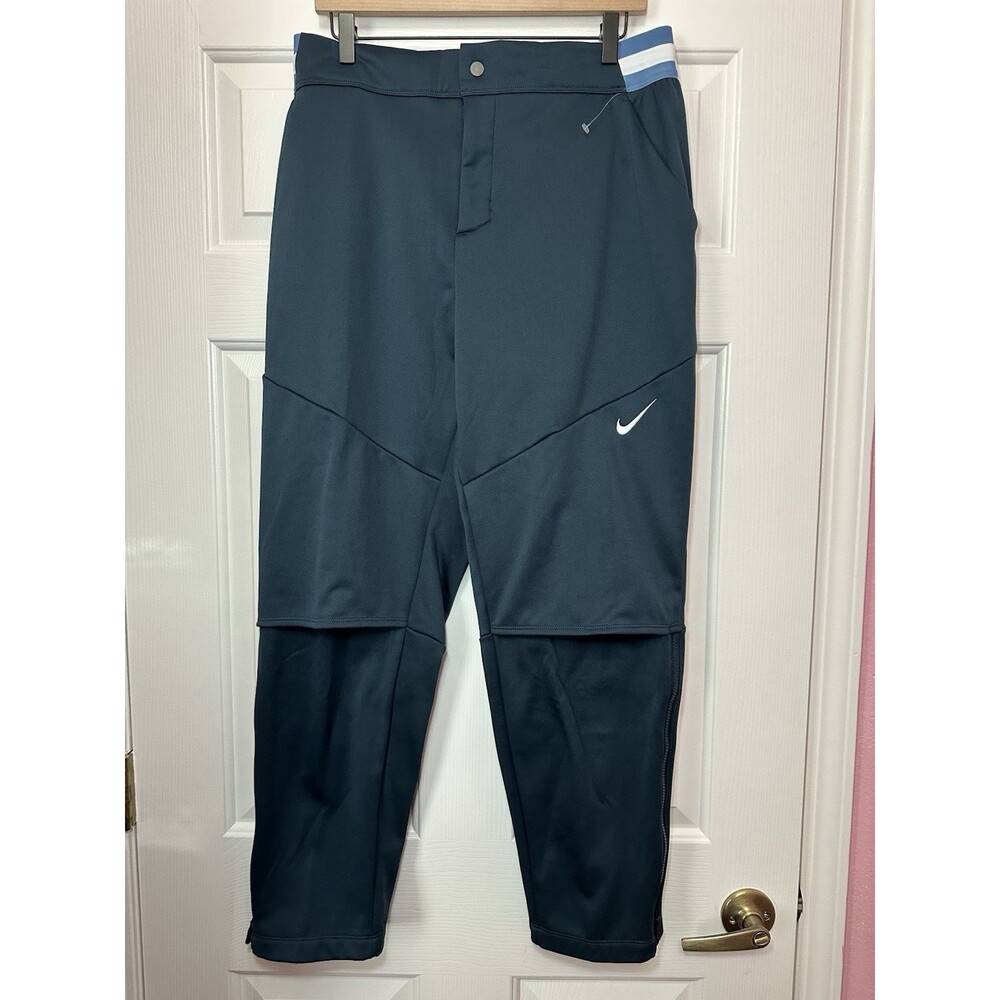 Size M Nike Golf Pants Mens Blue Club Flex Waist Zip Ankle Retro FQ1162-478 NEW